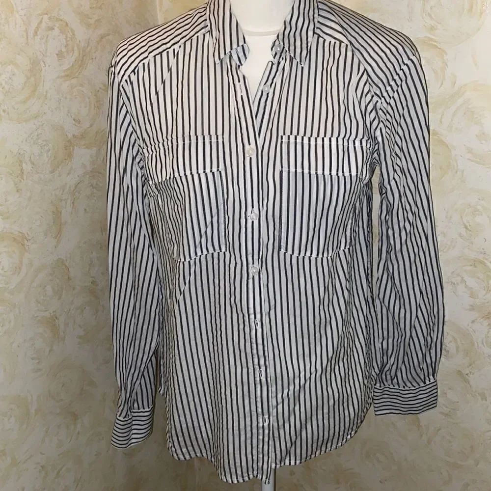 A New Day Striped Button Down Top!